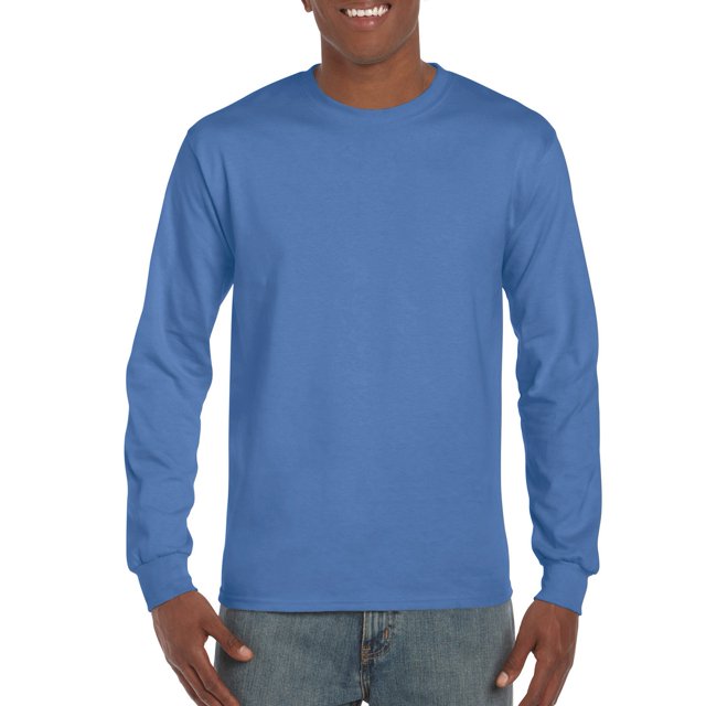 Gildan -Camiseta de manga larga de verano para hombre (Grafito Jaspeado)