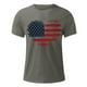 thumbnail image 5 of Mens Casual Manga Corta Botón Abajo Camisetas Estados Unidos Bandera Impresión Cuello Redondo Suéter Camiseta, Poliéster Casual Uso Diario para Hombres, 5 of 5