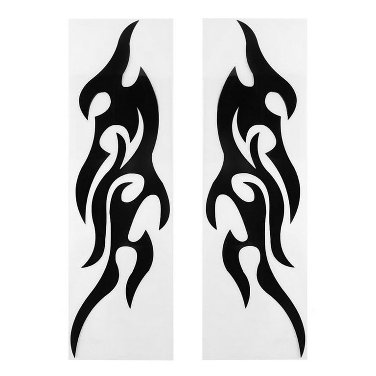 2pcs Car Styling Stickers Auto Both Side Body Fire Flame Sticker Vinyl  Decal Automobiles Car Accessories