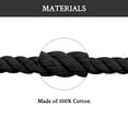 thumbnail image 5 of Thick Rope Shoe Laces for Air Force 1, Chunky Twisted Round Cotton Shoelaces with DIY Custom Accessories for AF Sneaker Shoes(Color:Black,Size:10MM), 5 of 7