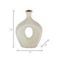 thumbnail image 5 of Elegant Ceramic Vase with Hollow Center for Living Room Decor - Contemporary Flower Vase for Home Decor and Room Display - Sculptural Accent for Bedroom, House, Office and Table - 13", Gold, 5 of 16