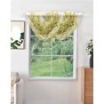 thumbnail image 2 of Eucalyptus Yellow Sheer Waterfall Valance Curtains for Window, Vintage Bottle Succulents Flower Stripe Rod Pocket Sheer Topper Swag Curtains for Living Room, Kitchen 38.5"W x 47.2"L, 3 Panels, 2 of 7