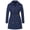 Navy Blue, variant on Plus Size Trench Coat Waterproof Women Long with Hooded Belted Double Breasted Black 4X