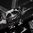 thumbnail image 5 of Homewish Goth Skull Moths Kitchen Curtains,Vintage Flowers Black Out Curtains Pack of 2 (42x63 Each),Black Gray,Halloween Living Room Curtains, 5 of 6