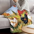 thumbnail image 3 of Yellow Vintage Rooster Blanket Soft Cozy Warm Throw Blanket for Couch, Plush Fuzzy Flannel Fleece Blankets for Sofa, Farmhouse Animals Watercolor Bed Blankets Lightweight Gifts for Women, 30"x40", 3 of 9