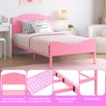 thumbnail image 6 of Yoneston Kids Twin Metal Platform Bed Frame with Wood Headboard for Girls, Toddler, Kids, and Teens, Pink, 6 of 10