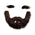thumbnail image 1 of Juego De 3 Cejas Y Barba Postizas, Bigote Para Disfraz, Cosplay, Festivo, Marrón, 1 of 8