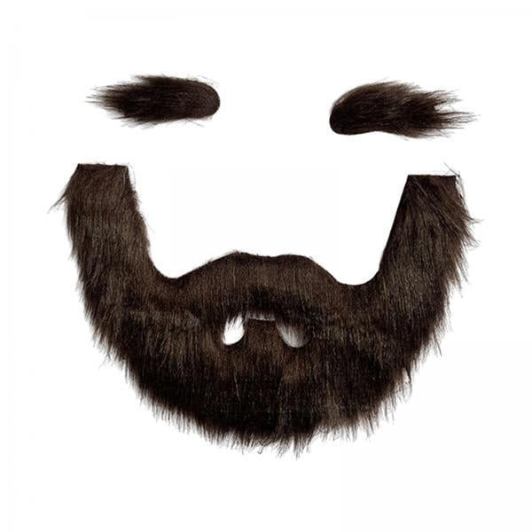 Juego De 3 Cejas Y Barba Postizas, Bigote Para Disfraz, Cosplay, Festivo, Marrón