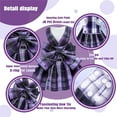 thumbnail image 6 of Plaid Dog Dress Harness and Leash, Puppy Dresses for Small Medium Dogs Female, Adjustable Doggie Summer Dresses, Yorkie Chihuahua Dog Clothes Girl, Pet Apparel for Cats, 6 of 8