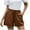 Brown, variant on Womens Shorts Casual Drawstring Elastic Waist Cotton Shorts with Pockets