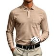 thumbnail image 3 of LWavelet Polo Shirts for Men Long Sleeve Golf Tennis Collared Shirt Moisture Wicking Dry Fit Performance Casual Polo Shirt, 3 of 7