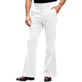 thumbnail image 3 of Rvwovn Men's Flare Dress Pants Slim Fit High Waist Bell Bottom Pants for Party Vintage Casual Wear, 3 of 7