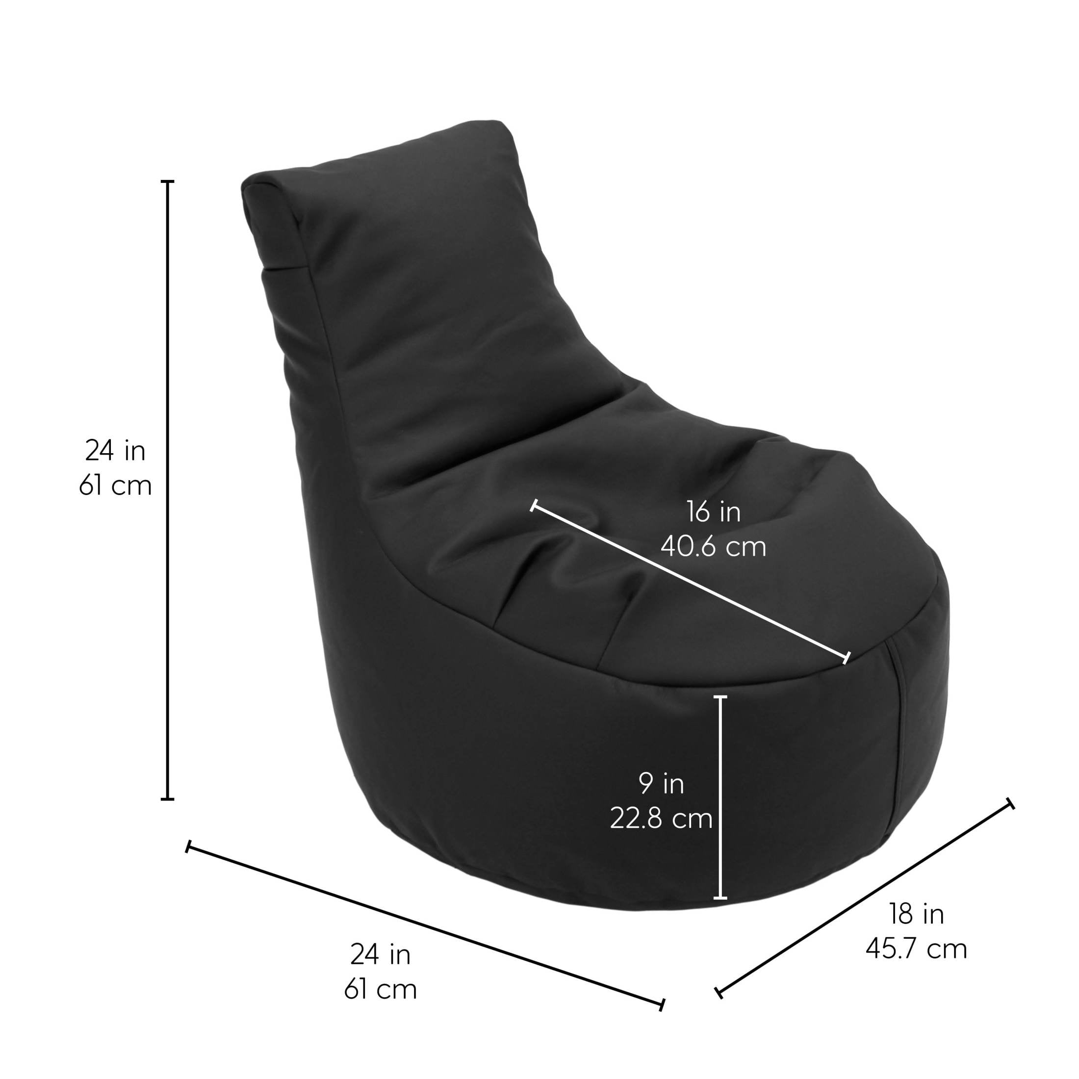 Factory Direct Partners SoftScape Kids Trendy Bean Bag, Black