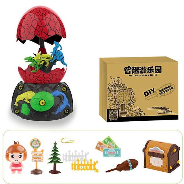 1 Set Juguete de montaje con destornillador, parque de atracciones en miniatura Diy para regalo de niños