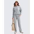 thumbnail image 4 of Sudadera CRZ YOGA SoftAura con cuello redondo y manga larga para mujer, gris, talla M, 4 of 5