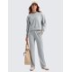 thumbnail image 4 of Sudadera CRZ YOGA SoftAura con cuello redondo y manga larga para mujer, gris, talla M, 4 of 5