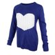 thumbnail image 4 of Suéter de mujer Sunnimix Pullover manga larga Corazón cuello redondo XL azul, 4 of 8