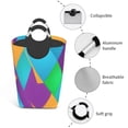 thumbnail image 2 of DouZhe 50L Rectangular Laundry Basket, Geometric Colorful Modern Graphic Prints Waterproof Foldable Laundry Hamper with Aluminum Handles, 2 of 6