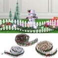 thumbnail image 2 of Musbetu Clôture de Jardin Féerique Miniature avec 3 Modes Lumières LED Nœuds Rouges Décoration de Clôture en Bois Robuste Accessoires de Paysage Microscopique, 2 of 7