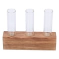 thumbnail image 4 of Raindrops 1 Set Creative Wood Stand Hydroponic Plant Containers Hydroponic Glass Vases, 4 of 8
