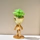 thumbnail image 3 of Lindos Maceteros Suculentos Artificiales, Mini Decoración Suculenta Falsa de Plástico en Maceta, Macetas Creativas con Forma Doradas, 3 of 5