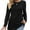 01 Black, variant on Lightweight Blouse For Women Solid V Neck Long Sleeve Fall Tops Fashion Ribbed Knit Shirts Cogild