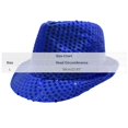 thumbnail image 2 of Sparkly Sequin Fedora Hat Unisex Shiny Glitter Trilby for Halloween Carnival Stage Show Photo Prop Party Event, 2 of 4