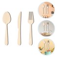 thumbnail image 3 of 1 Set of Wooden Household Utensils Sign Wall Decor Rustic Cutout Kitchen Wall Decor, 3 of 7
