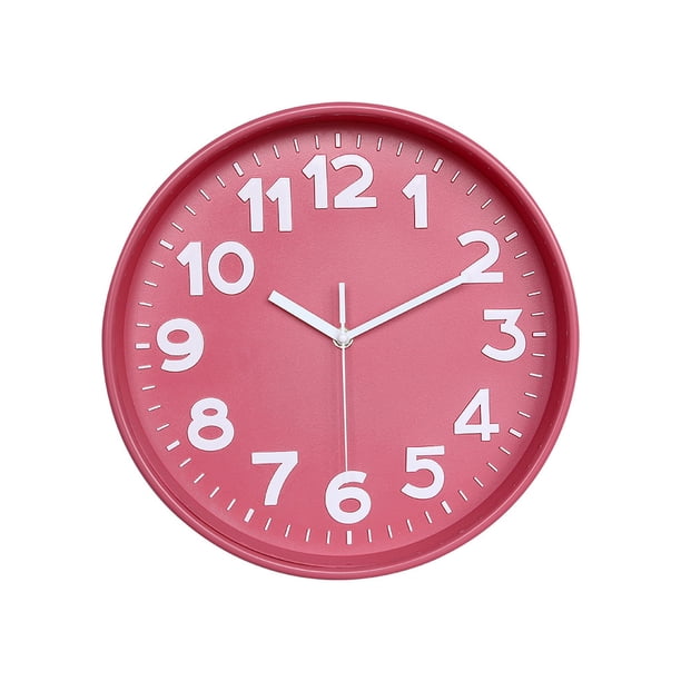 Kearding Reloj de pared de cristal de alta definición para sala de estar, funciona con pilas, puntero de Metal para cabecera, relojes colgantes para Decoración del hogar Rojo 30*30*4.8 cm Kearding HA082735-01