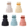 thumbnail image 5 of URMAGIC Toddler Girl and Boy Warm Puffer Vest Coat Water Resistant Sleeveless hooded Jacket, 5 of 5