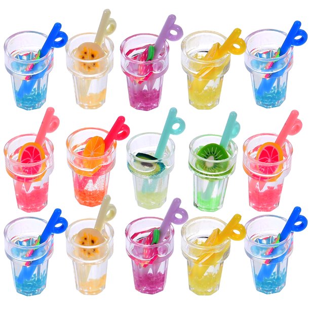 KAKOWELY 30 adornos de resina para tazas de bebida, delicados dijes para tazas de bebida, pinzas para el pelo, fundas para teléfono.