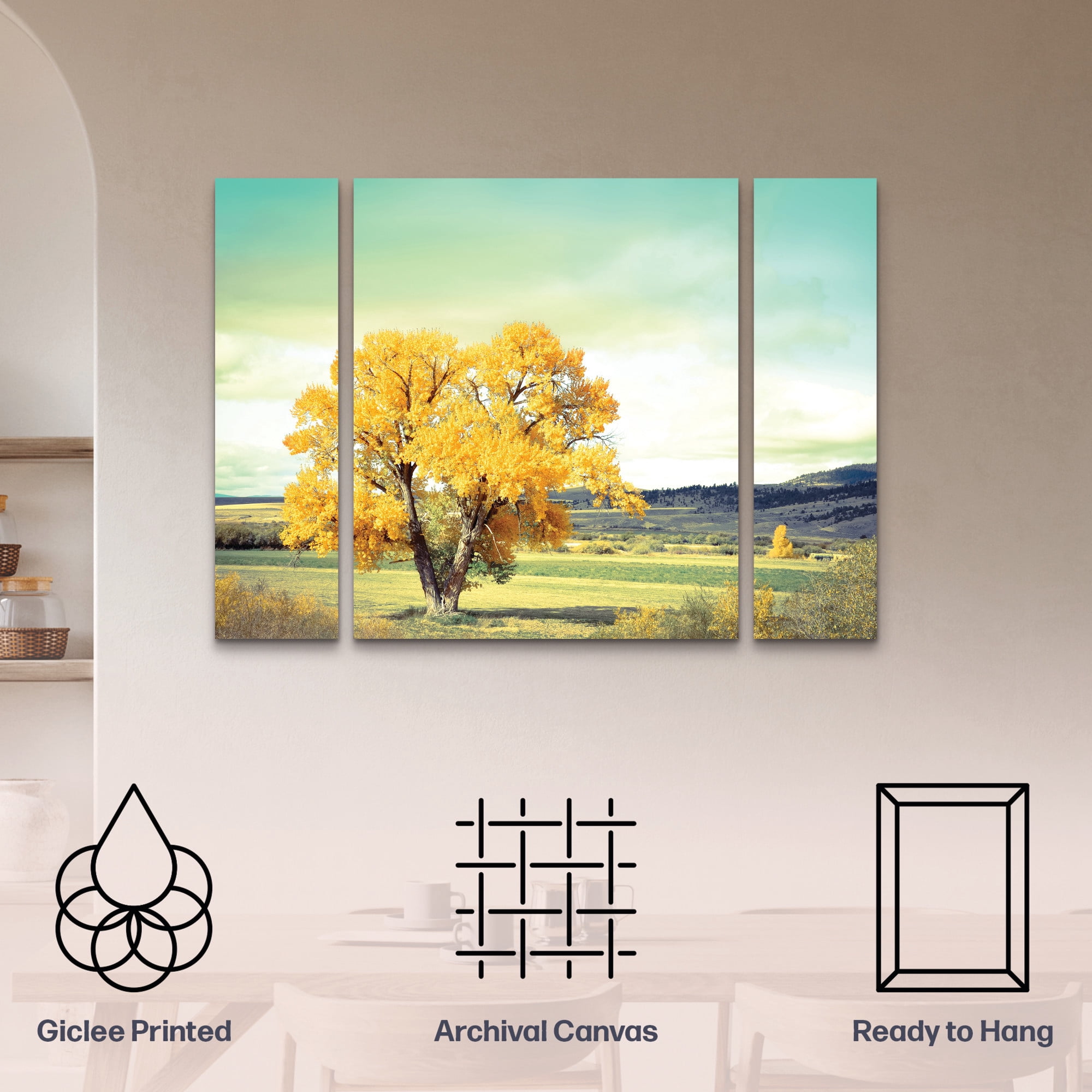 Annie Bailey Art ‘First To Turn’ 3 Panel Wall Art Set