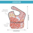 thumbnail image 4 of Hirioo Corals for Baby Waterproof Pocket Bib Adjustable Closed for Babies Toddlers with Large Pocket 6-24Months, 4 of 8