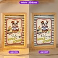 thumbnail image 2 of Welcome Bulldog Back to School Vintage Retro Acrylic Plaque with Wood Photo Frame Box Dog Lover Gifts Idea Light Box - 02012, 2 of 5
