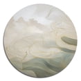 thumbnail image 2 of Designart "Linear Expressions in Gold and Grey III" Minimalism Line Art Round Metal Art, 2 of 5