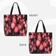 thumbnail image 2 of Easygdp pink butterfly Bolsa Tote para Mujer, Bolso de Hombro para Trabajo, Playa, Viajes, Compras y Supermercado, 2 of 7