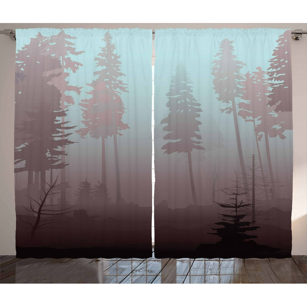 Deep Forest Crossing Quilted Curtains NCU0NXD1353
