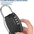 thumbnail image 6 of Lockbox Portable, Key Safe Storage Box Alloy, Realtor's Hanging 4 Digits Combination Lock box Waterproof, Metal Resettable Key Hider for Home, House Keys, Vacation Rentals-Black, 6 of 7