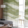 thumbnail image 4 of Sage Green Marble Sheer Curtains 96 Inches Long 2 Panels Set, Window Sheer Curtains for Living Room/Bedroom, Abstract Wave Lines Gradient Light Filtering Rod Pocket Curtain 52'' x 96'' x 2, 4 of 7