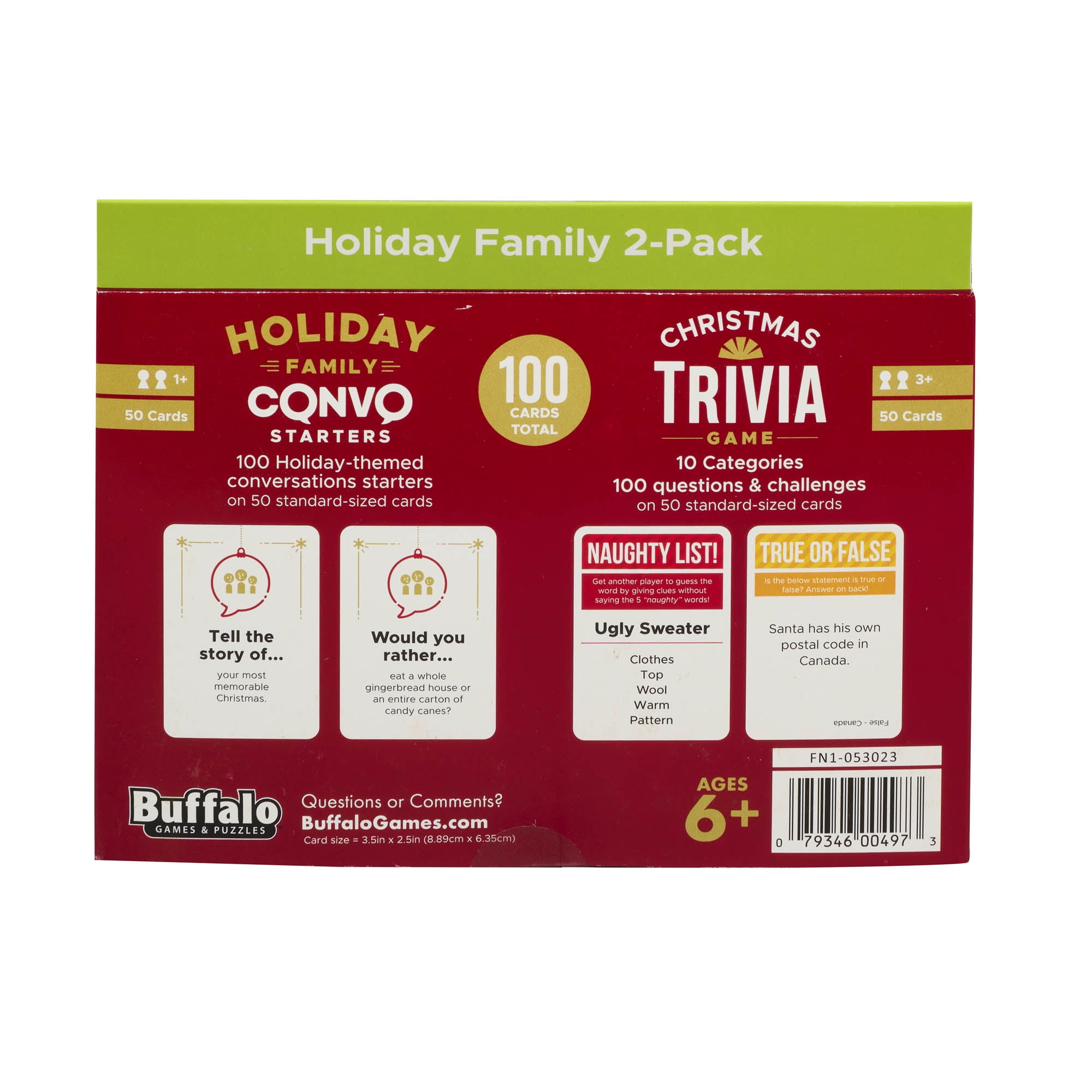 Chuckle & Roar Holiday Family Convo & Christmas Trivia Games by Buffalo Games