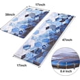thumbnail image 2 of Marble Kitchen Rugs Sets of 2, Non Slip Washable Kitchen Mats Cushioned Anti Fatigue, Modern Comfort Standing Cushioned Kitchen Rugs and Mat Abstract, 17'''' x 30'''' + 17'''' x 47 '''', Blue & Gold, 2 of 5