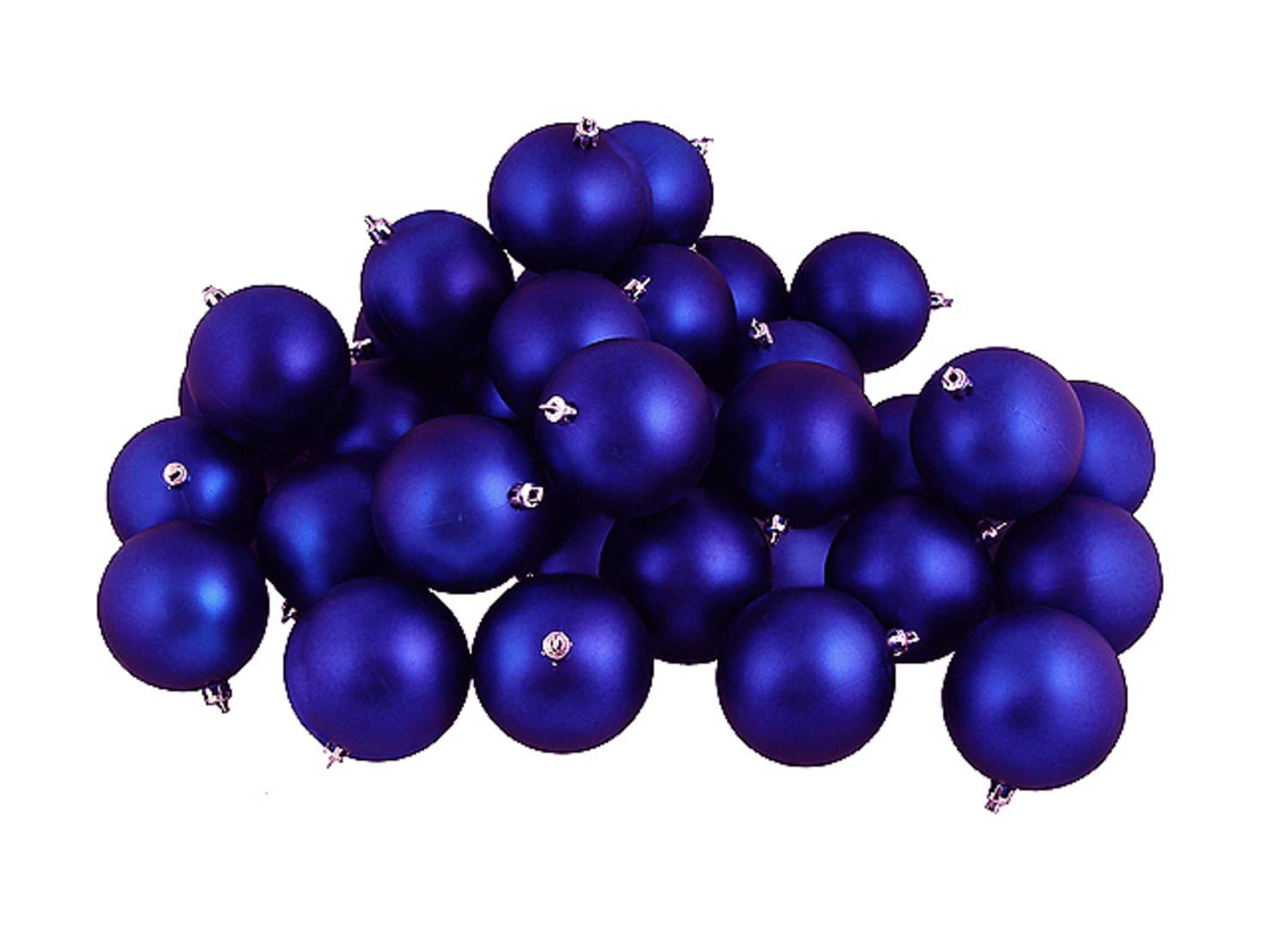 60ct Matte Royal Blue Shatterproof Christmas Ball Ornaments 2.5" (60mm