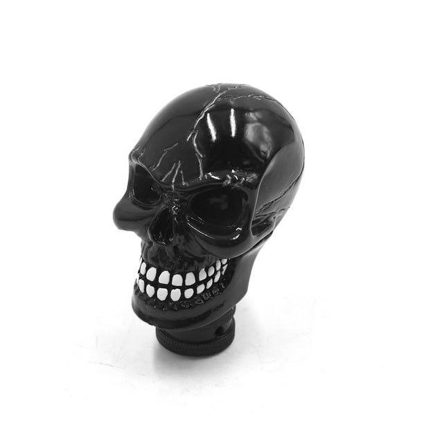 Pomo de Palanca de Cambios de Coche Cráneo Negro Unique Bargains 8mm 10mm 12mm