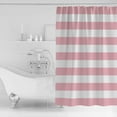 thumbnail image 2 of Pink and Shower Curtain, 72" x 72", White Stripes Waterproof Bathroom Curtain Washable Shower Curtain Set with 12 Hooks, 2 of 6