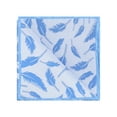 thumbnail image 4 of INSPIRE CHIC Men's Feather Pocket Square Soft Solid Handkerchief with Embroidered Edge Blue One Size, 4 of 4