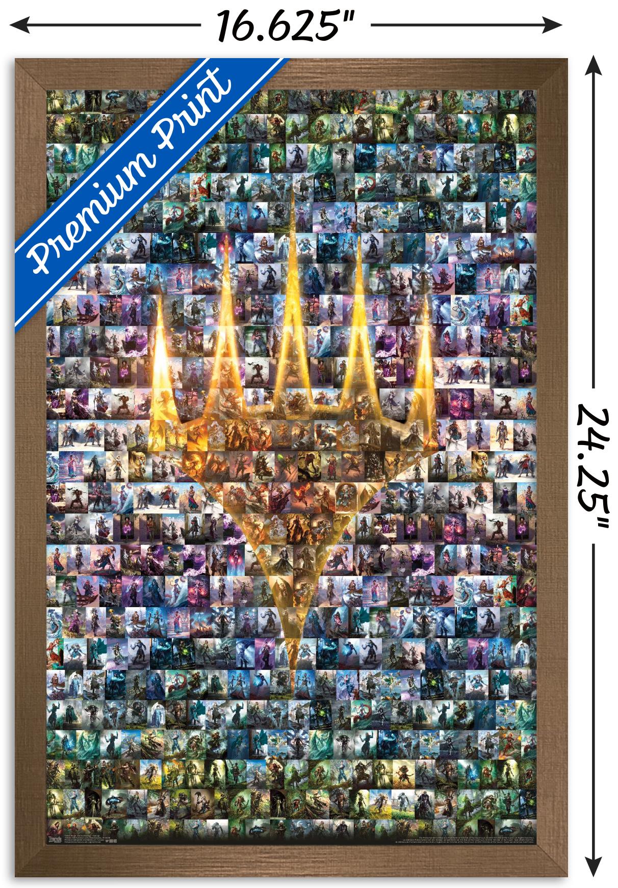 Magic: The Gathering - Collage Wall Poster, 14.725" x 22.375", Framed