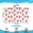 thumbnail image 2 of White Cow Strawberry Pattern Hooded Bath Towel，50"x30" for Ages 3 To 12 Kids, Quick Dry Lightweight Soft Microfiber Hood Beach Towel Cover Up for Kids, 2 of 7