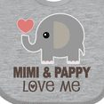 thumbnail image 4 of Inktastic Mimi and Pappy Love Me Elephant Boys or Girls Baby Bib, 4 of 4