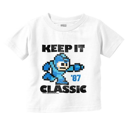 

Mega Man Keep it Classic 80s Gaming Toddler Boy Girl T Shirt Infant Toddler Brisco Brands 2T