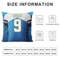 thumbnail image 5 of Nawypu  Custom Team Decorative Throw Pillow Cover - Print  Football Style Fans Name &amp; Number Birthday Gift (LA@Charger$), 5 of 5